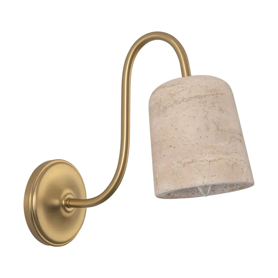 Bromley 5-Inch Wall Sconce with Travertine Shade - Image 8