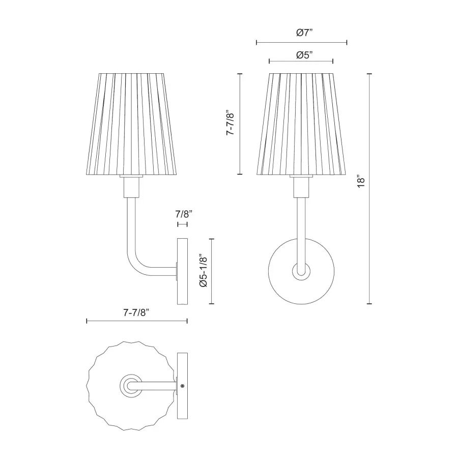 Plisse 7-Inch Wall/Vanity Light - Image 19