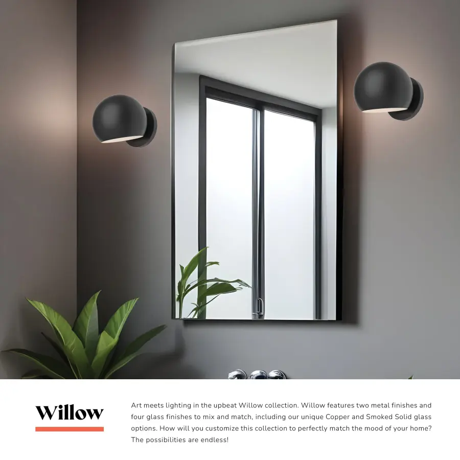 Willow 6-Light Wall/Vanity Light in Matte Black - Image 5