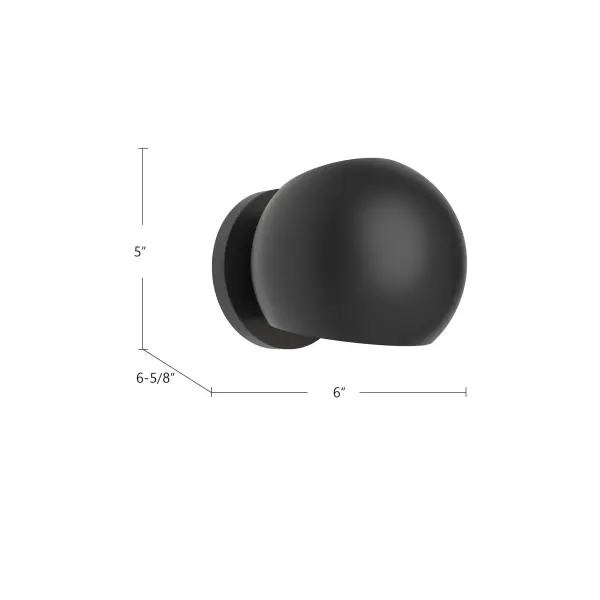 Willow 6-Light Wall/Vanity Light in Matte Black - Image 6
