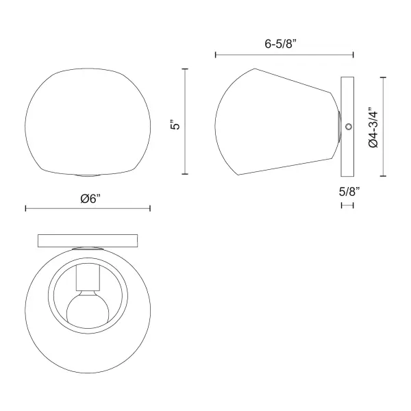 Willow 6-Light Wall/Vanity Light in Matte Black - Image 7