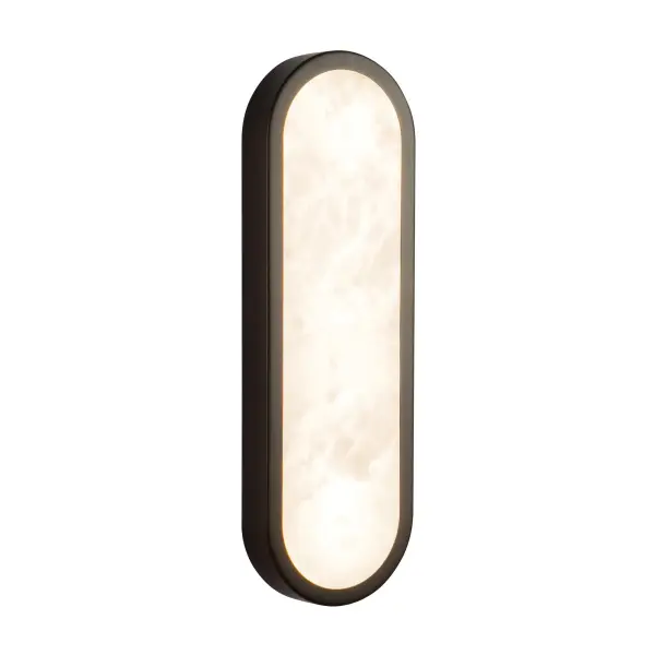 The Evelyn 16" Wall Sconce combines organic design with cutting-edge functionality. Its natural alabaster diffuser creates unique, soft illumination while the 5-color temperature LED (2700K-5000K) adapts to any mood or task.