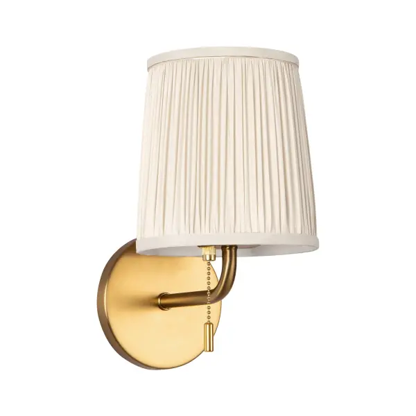 Scout 6-Inch Wall Sconce with Pleated Linen Shade - Image 15