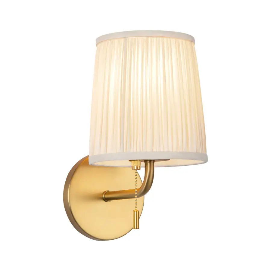 Scout 6-Inch Wall Sconce with Pleated Linen Shade - Image 16