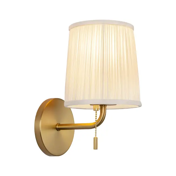 Scout 6-Inch Wall Sconce with Pleated Linen Shade - Image 3