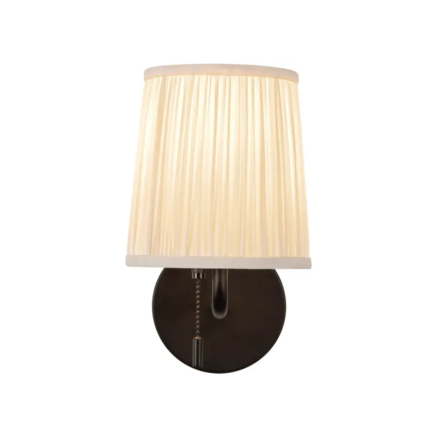 Scout 6-Inch Wall Sconce with Pleated Linen Shade - Image 25