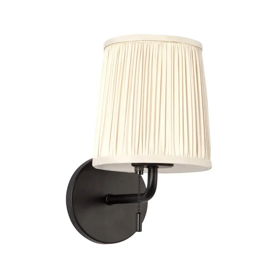 Scout 6-Inch Wall Sconce with Pleated Linen Shade - Image 26