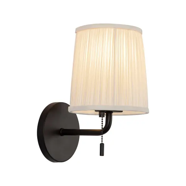 Scout 6-Inch Wall Sconce with Pleated Linen Shade - Image 6