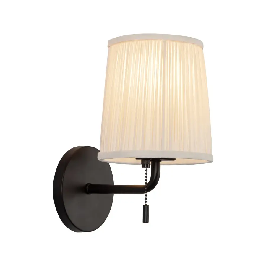 Scout 6-Inch Wall Sconce with Pleated Linen Shade - Image 6