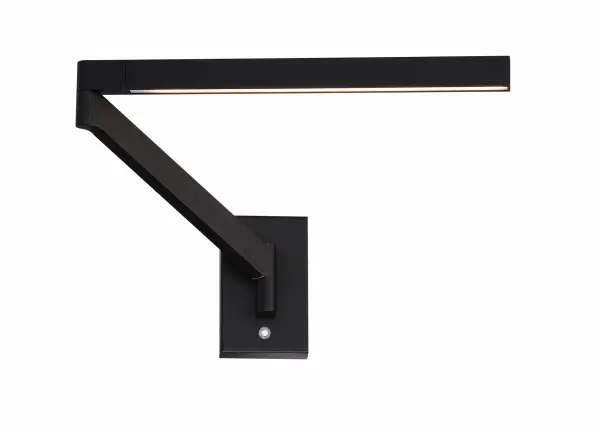 This modern swing arm wall light combines minimalist design with practical functionality. The adjustable arm extends up to 22 inches, while integrated LED technology delivers warm 3000K light with fingertip touch dimming for precise control.