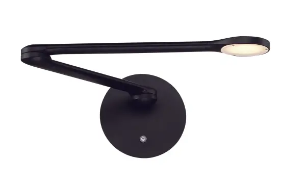 The Reflex swing arm light delivers focused illumination with exceptional flexibility. Its 180-degree horizontal arm adjustment and 300-degree head rotation provide personalized lighting control for reading and task work.