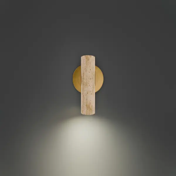 Holden Task & Reading Bed Light in Beige Travertine/Aged Brass - Image 4