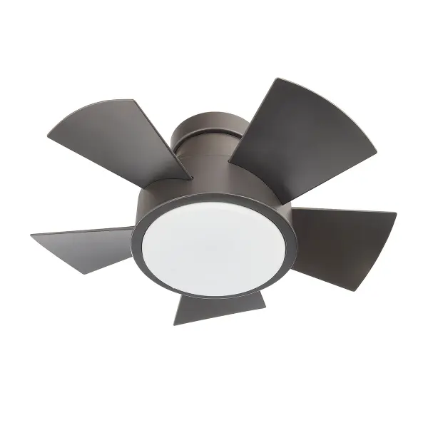 The Vox delivers whisper-quiet performance with smart home integration and energy-efficient DC motor technology. Ideal for smaller rooms or wet locations, this 26-inch flush mount fan combines modern aesthetics with app-based control.