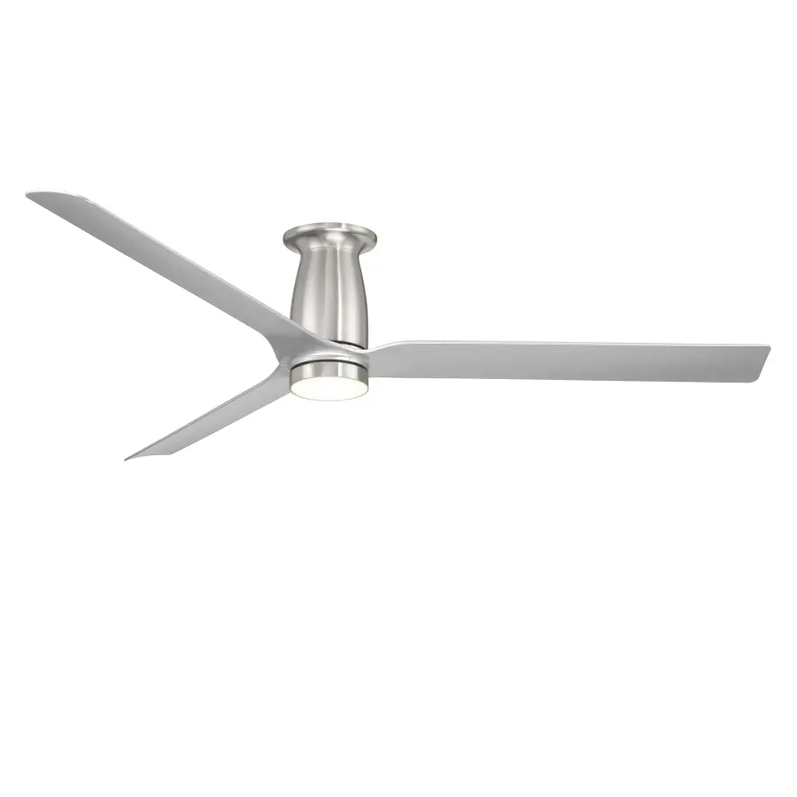 Smooth 52" Flush Mount Ceiling Fan with LED Light - Image 1
