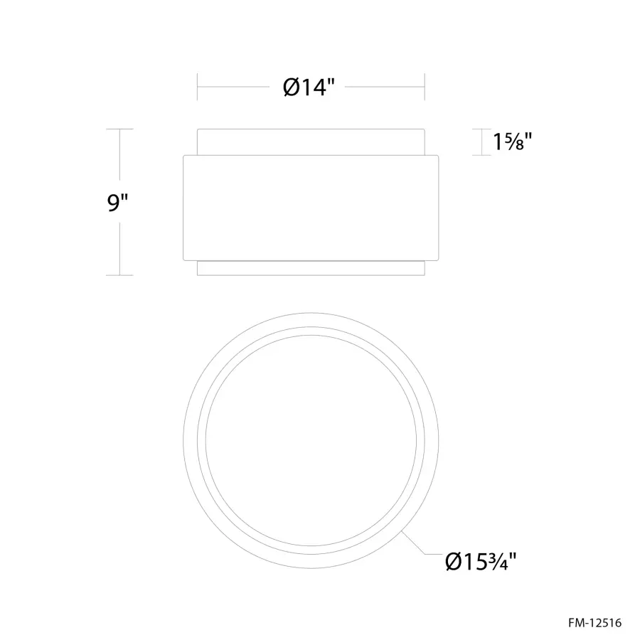 Preston 16" Flush Mount Light