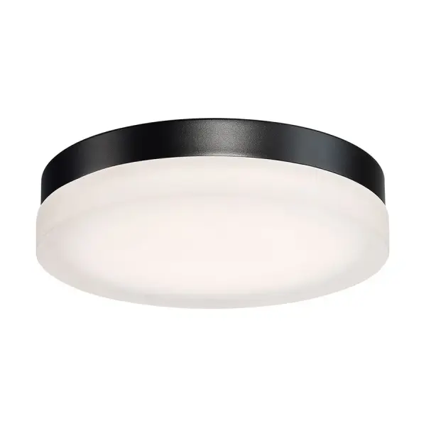 The Circa flush mount delivers high-performance LED lighting in a minimalist profile perfect for hallways, stairwells, and rooms with lower ceilings. Its layered glass design maximizes light output while maintaining clean contemporary aesthetics.