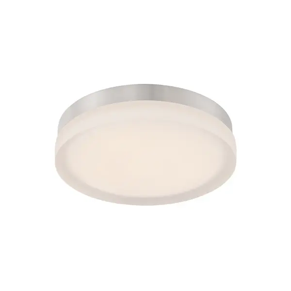 The Circa flush mount delivers high-performance LED lighting in a minimalist design perfect for hallways, bathrooms, and offices. Its layered glass construction and 90 CRI ensure excellent light quality in a slim 2.5" profile.