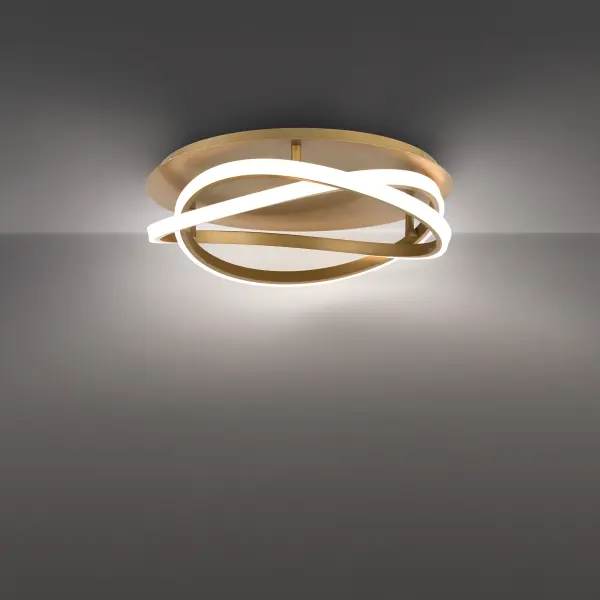 Sculptural Modern Flush Mount with Interlocking Ring Design