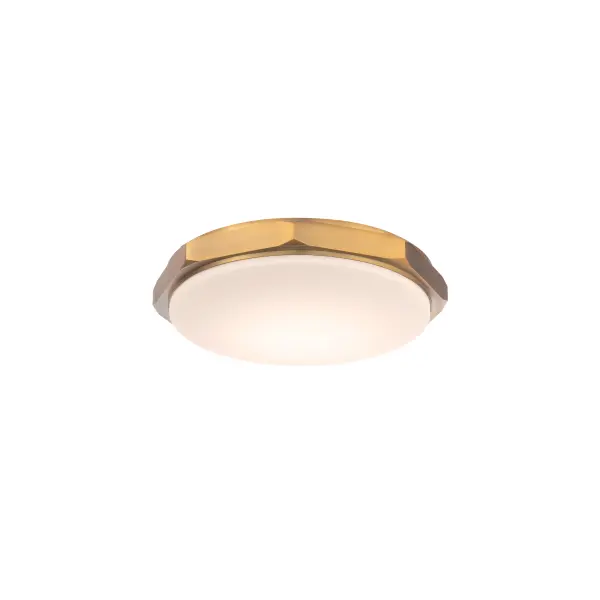 The Grommet combines modern geometric design with practical functionality. Its octagonal profile and etched opal glass create soft, even illumination while the integrated LED technology offers exceptional energy efficiency.