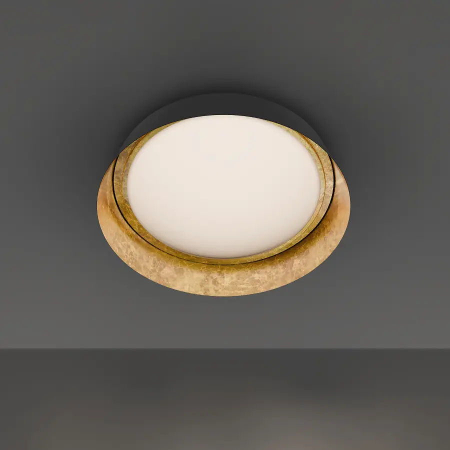 Gilt 22" Round Flush Mount Light