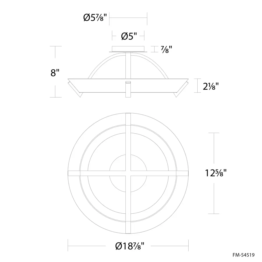 Copa Flush Mount Light - Image 1