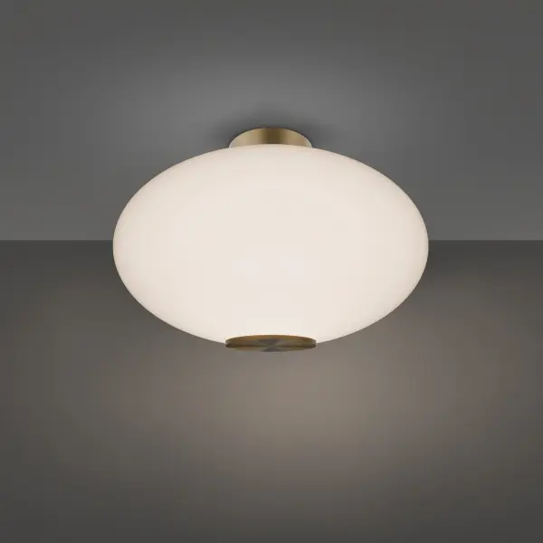 The Illusion flush mount combines contemporary minimalism with functional excellence. Its distinctive oval profile and etched opal glass deliver consistent, glare-free lighting perfect for modern spaces with standard ceiling heights.