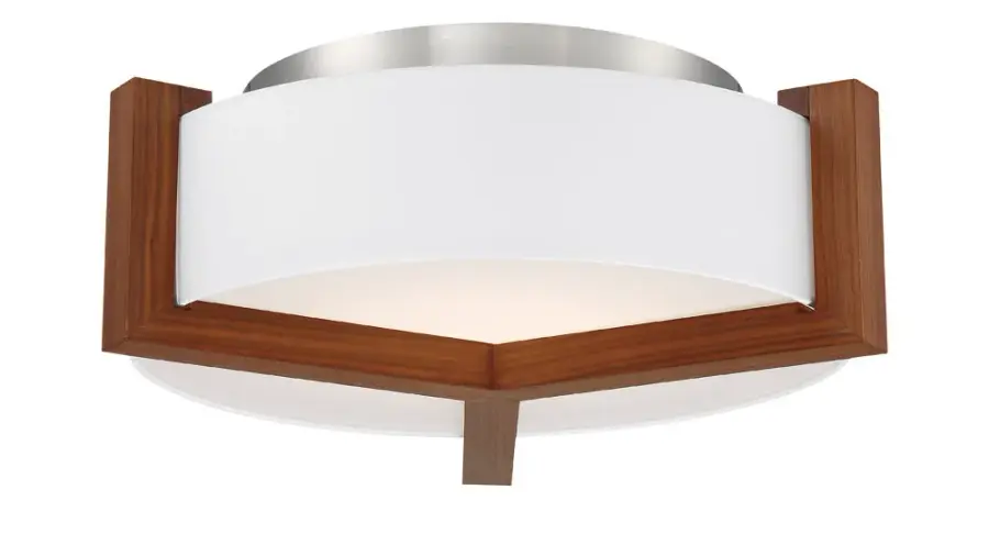 Segment 21" LED Flush Mount Light in Dark Walnut