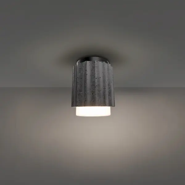 Caviar 7" LED Flush Mount Light in Basalt Stone/Black - Image 1