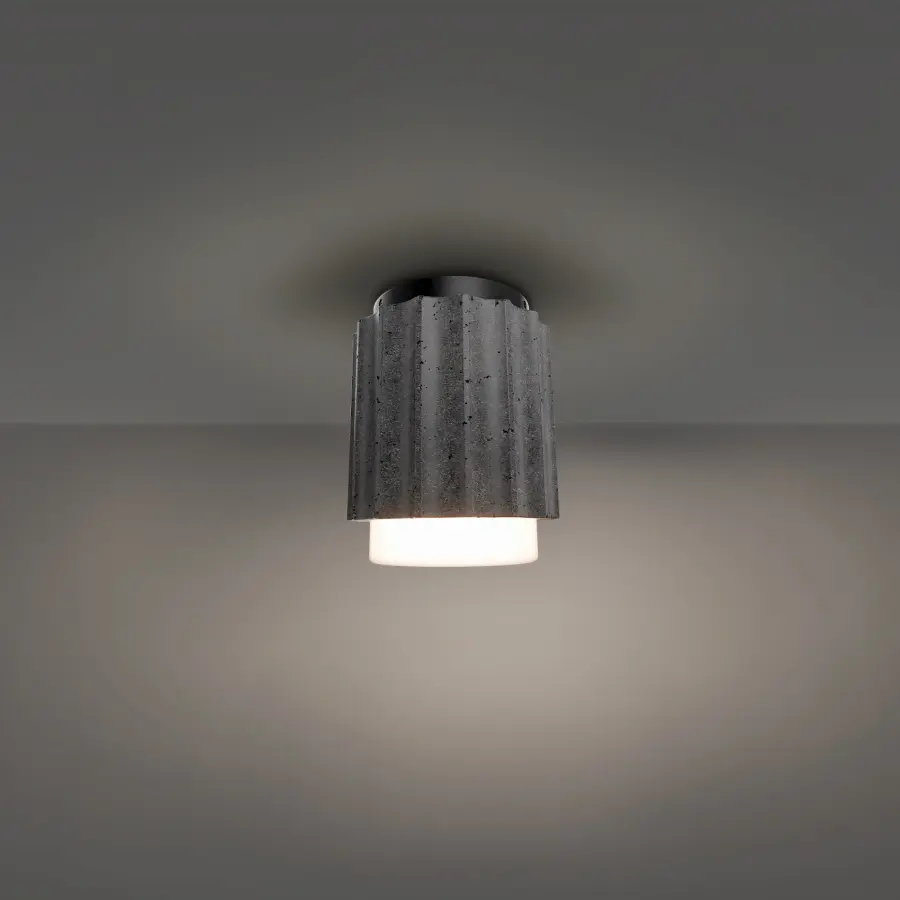 Caviar 7" LED Flush Mount Light in Basalt Stone/Black - Image 3