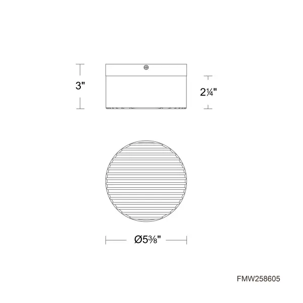 The Tuck III delivers minimalist design with maximum functionality. Its compact 5" profile, ribbed diffuser, and wet-rated durability make it perfect for patios, porches, and covered outdoor areas requiring reliable ambient lighting.