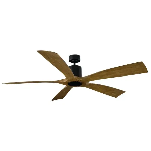 Aviator 5 Smart Ceiling Fan - 54" Matte Black with Distressed Koa Blades