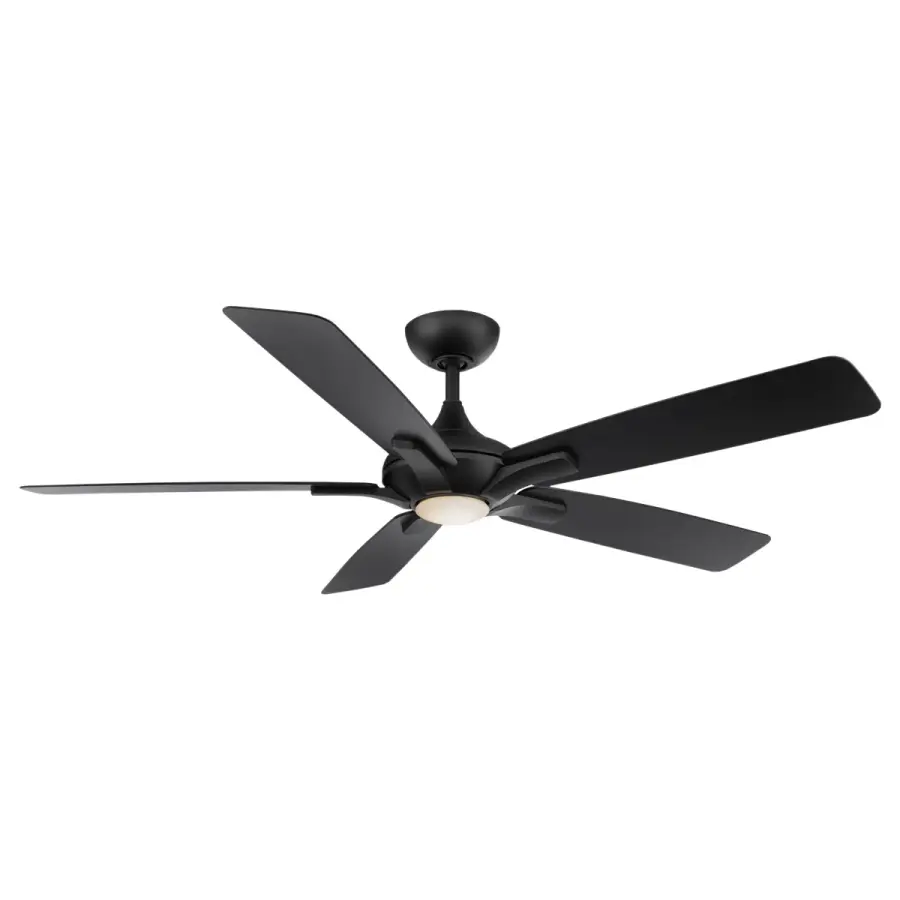 Mykonos 5 Downrod Ceiling Fan - 60" Matte Black