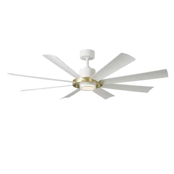 The Aura combines modern aesthetics with cutting-edge smart technology. Its 8-blade design delivers exceptional airflow (7,656 CFM) while the energy-efficient DC motor operates at whisper-quiet 15dB. Integrated LED lighting with adjustable color temperature and smart home compatibility make this a premium choice.