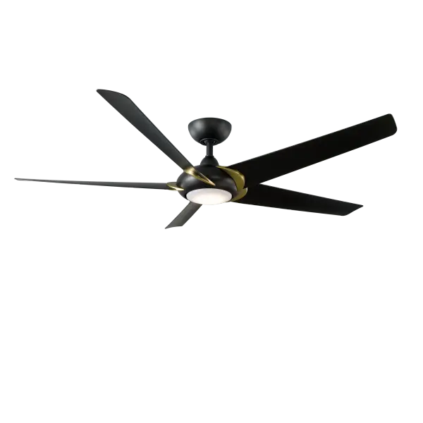 The Lucid combines sophisticated modern design with cutting-edge smart technology. Control via Bluetooth remote, app, or voice assistants. Energy-efficient DC motor, wet-rated for indoor/outdoor use, perfect for large spaces.