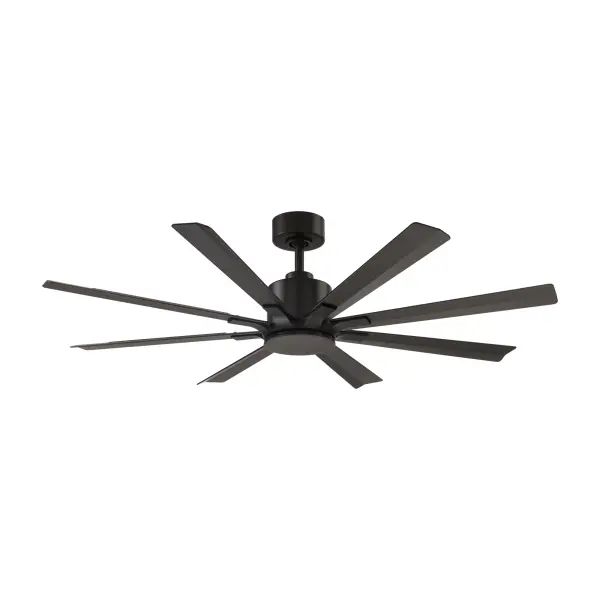 The Size Matters 56" ceiling fan combines bold contemporary styling with intelligent smart home integration. Featuring 8 sleek blades, whisper-quiet DC motor, and IPX4 wet rating for outdoor use, it delivers exceptional airflow up to 6,437 CFM while remaining energy efficient. - alternate view