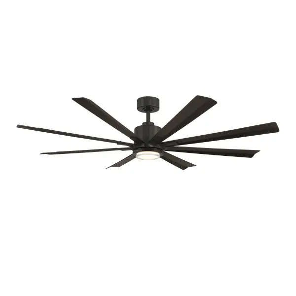 The Size Matters 65" ceiling fan combines impressive scale with intelligent design. Eight precision-crafted blades deliver exceptional airflow up to 8,329 CFM while the whisper-quiet DC motor operates at just 15 dB. Smart home integration and color-selectable LED lighting make this wet-rated fan ideal for large indoor and outdoor spaces.