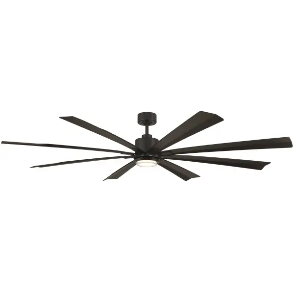 The Size Matters 84" ceiling fan delivers exceptional airflow for grand rooms with its impressive 8-blade design and smart home integration. IPX4-wet rated for outdoor use, featuring energy-efficient DC motor and app control.