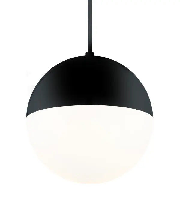 The Punk pendant combines mouth-blown etched opal glass with modern LED technology, delivering 2,527 lumens of warm, diffused light. Its 14" spherical profile makes a statement while the customizable length adapts to various ceiling heights.