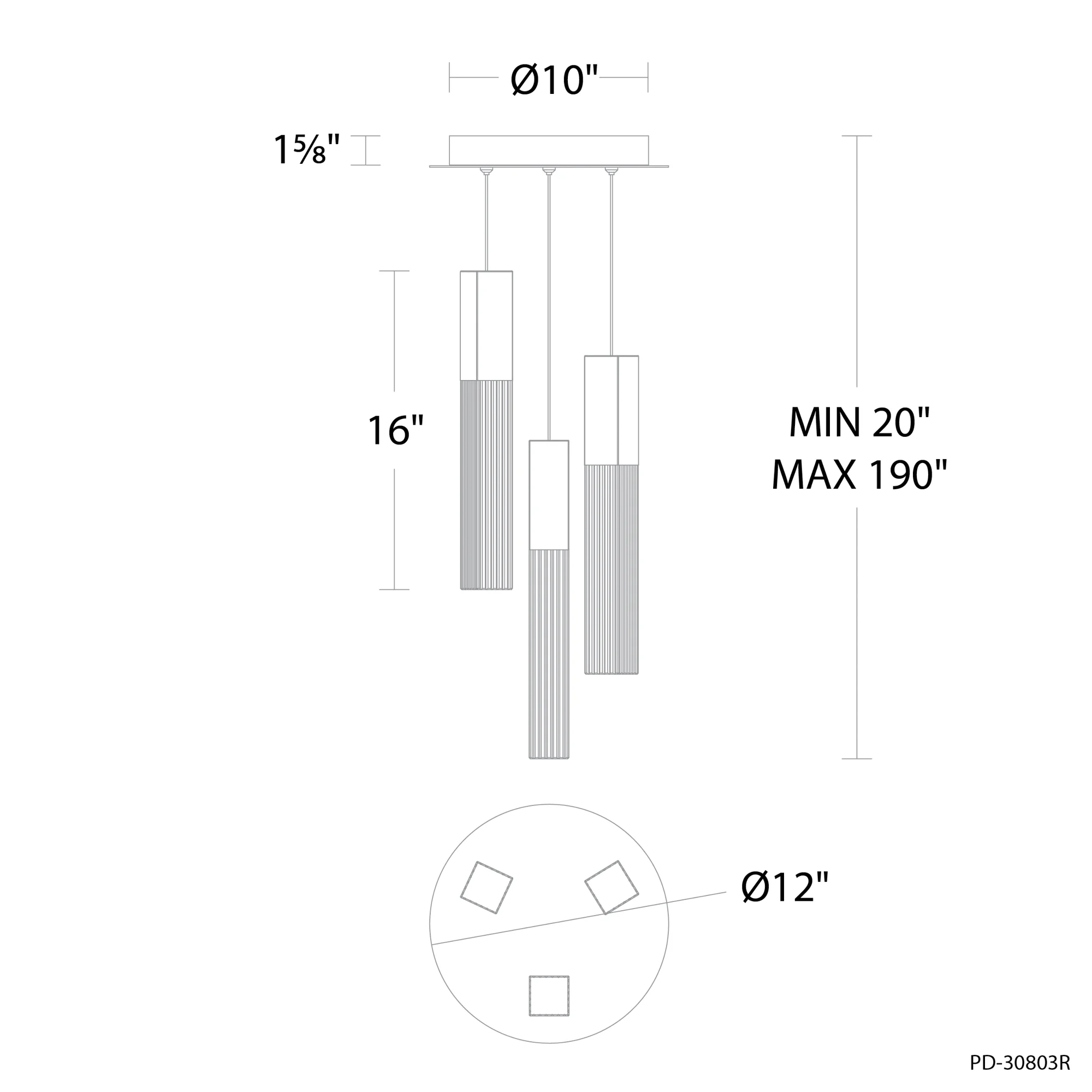 Cinema Round Multi-Light Pendant