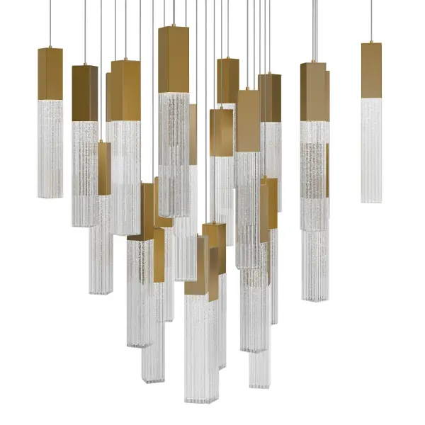 Cinema Square Multi-Light Pendant - 25 Light