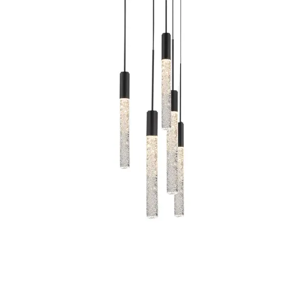 The Magic Multilight Pendant showcases 13th-century Piastra crystal craftsmanship with modern LED technology. Five integrated modules deliver 1,030 lumens through crystalline staves for a dazzling 360-degree light display.