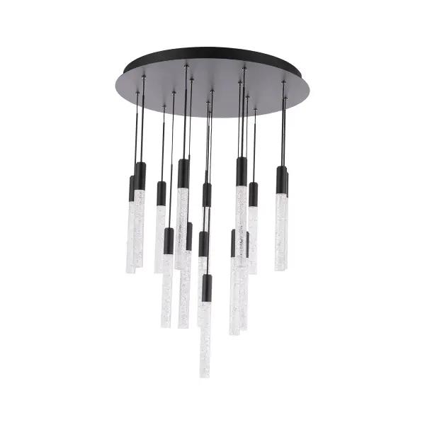 This stunning 23-inch pendant showcases 13th-century Piastra crystal craftsmanship with 15 LED modules delivering 3,360 lumens. The crystalline design projects light from all sides for a spectacular display, perfect for upscale residential and commercial spaces.