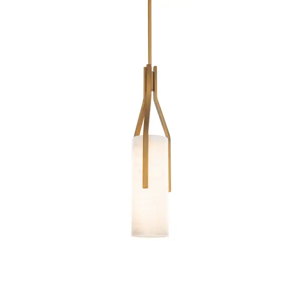 Firenze 22" LED Mini Pendant Light in Aged Brass