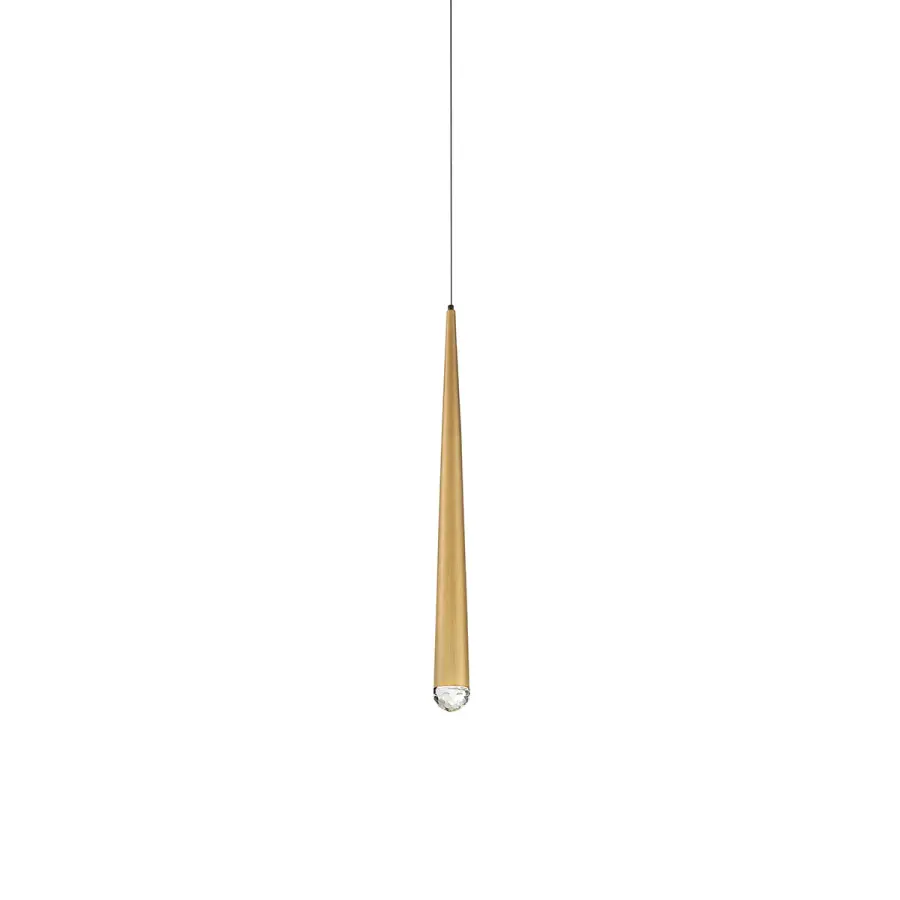 Cascade Mini Pendant Light in Aged Brass