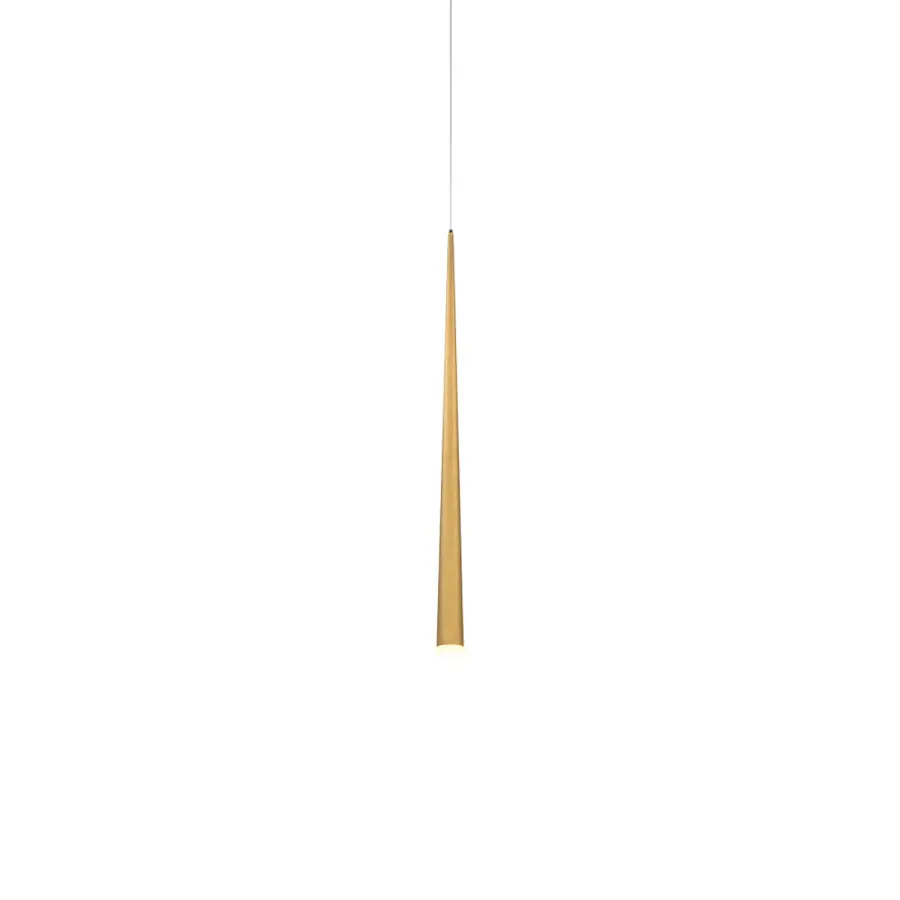 Cascade Mini Pendant Light in Aged Brass