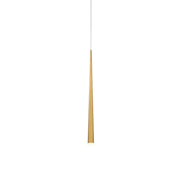 Cascade 28" LED Mini Pendant Light in Aged Brass