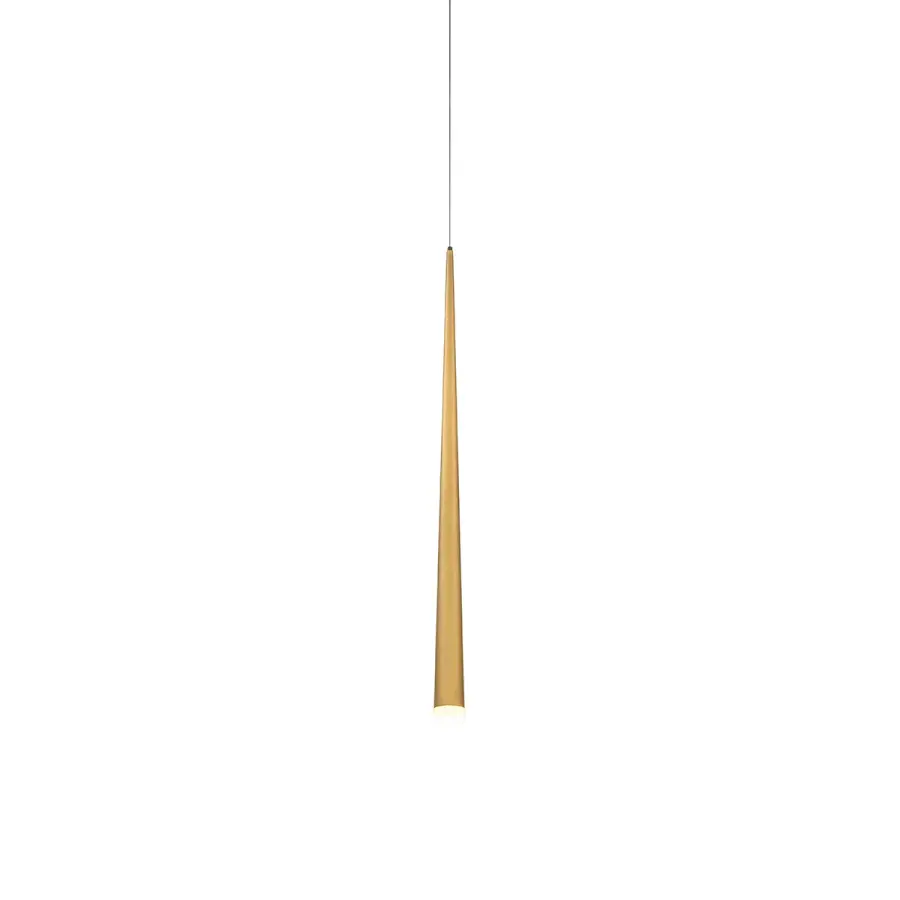 Cascade 28" LED Mini Pendant Light in Aged Brass