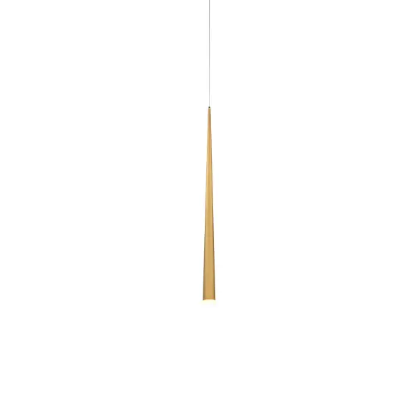 Cascade 37" LED Mini Pendant Light in Aged Brass