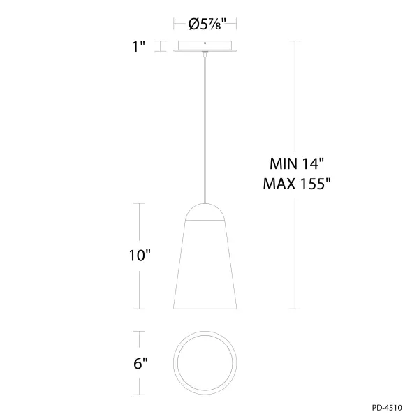 The Pompeii Mini Pendant combines natural basalt stone with warm wood accents and diffused LED lighting for a serene, organic aesthetic. Its compact 6" profile and adjustable color temperature make it versatile for various spaces.