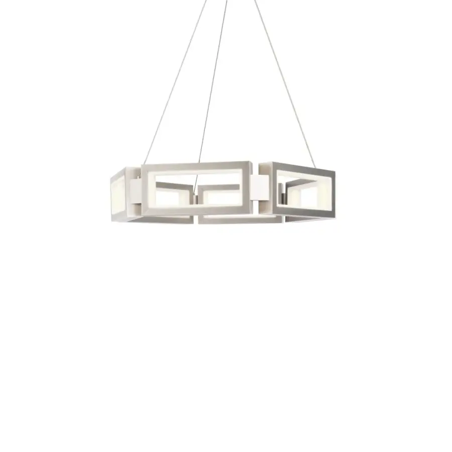 Mies 26" LED Hexagonal Chandelier